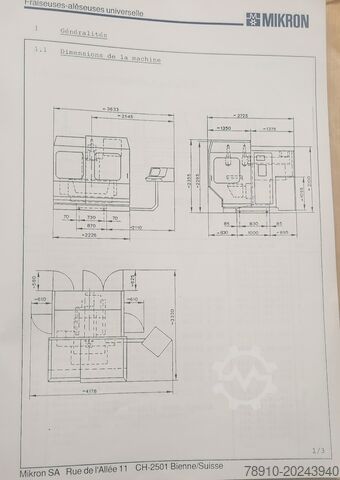 Mikron 5축 CNC 밀링 머신 Mikron WF 41 C