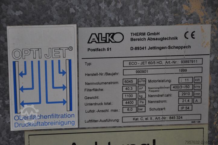 Sistema de extracción estacionario THERM GmbH AL-KO ECO-JET 60/5 HD