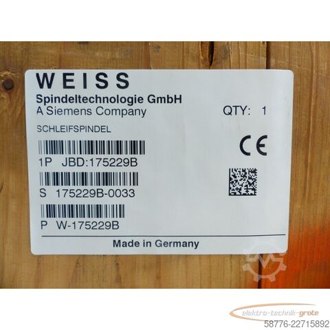 Componenta Weiss W-175229B / 175229B Schleifspindel SN: 175229B-0033 - ! -