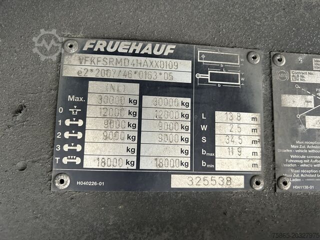 βαλίτσα Fruehauf FSR MD4 / Box / Loadlift 2000 kg / Lift axle / ...