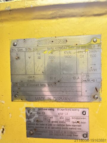 Avārijas elektroenerģijas ģenerators MTU - Siemens MTU 12V 396 TB34 1090